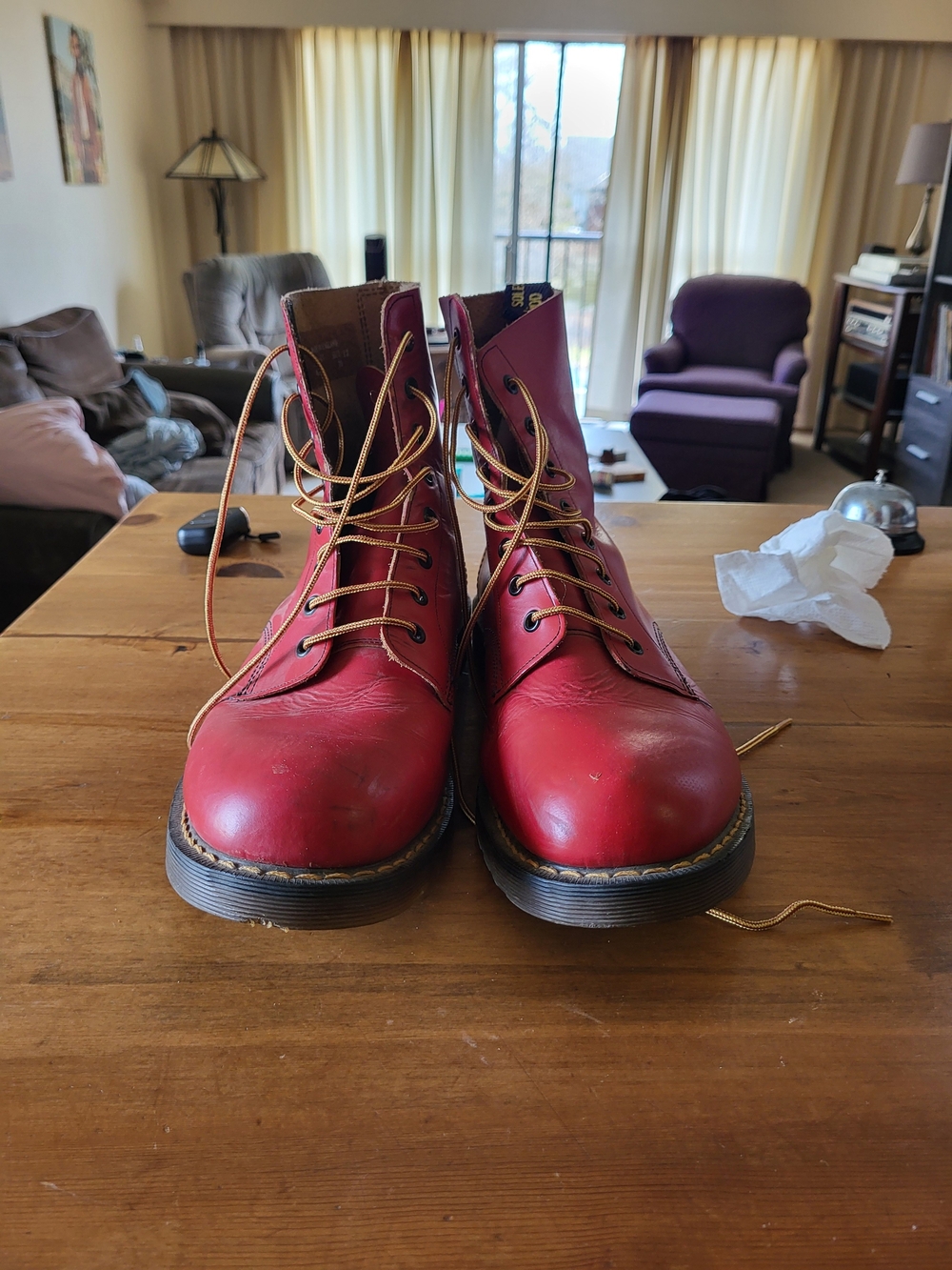 Vintage Red Dr Martens Boots Size 12UK/13US